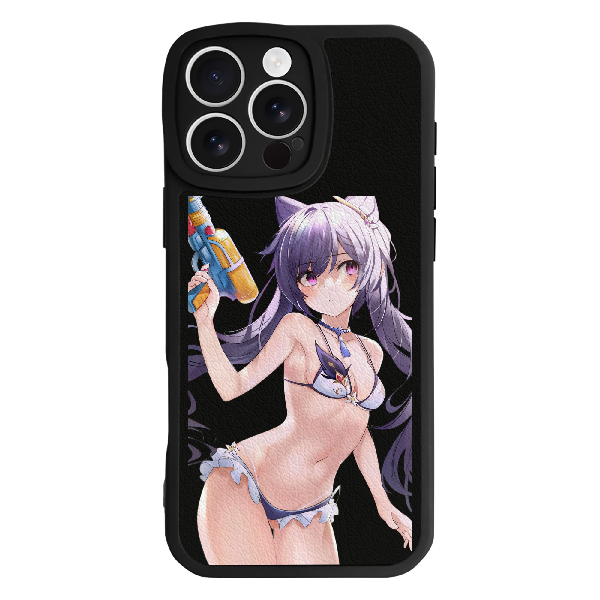 げんし神 刻晴 こくせい genshin Kokusei 【iPhone 16シリーズ対応】シリコンスマホケース（レザー調） 材質：シリコン